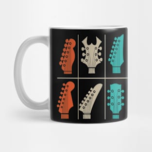 Rock band guitar vintage retro headstock peghead Mug